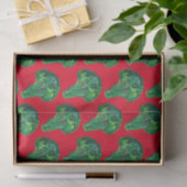 Big Broccoli Waterverf Red Green Xmas cadeau Tissuepapier (Geschenk)