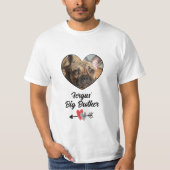 Big broer personaliseerde hondenfoto T-Shirt (Voorkant)