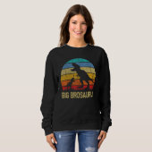 Big BroSaurus T Rex Dinosaur Big Brother Saurus Fa Trui (Voorkant volledig)