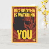 Big Brotha kijkt naar je verjaardag Kaart (Gele Bloem)