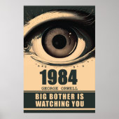 Big Brother 1984 Book Reference George Orwell Poster (Voorkant)