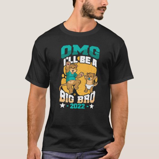 Big Brother 2022 Funny Cat Brothers OMG Bro Siblin T-shirt (Voorkant)