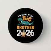 Big Brother 2026 - Dino Zwangerschap Ronde Button 5,7 Cm (Voorkant)
