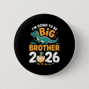 Big Brother 2026 - Dino Zwangerschap Ronde Button 5,7 Cm