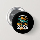 Big Brother 2026 - Dino Zwangerschap Ronde Button 5,7 Cm (Voorkant /achterkant)