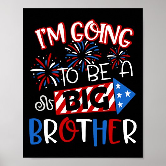 Big Brother 4 juli Fireworks Pregnancy Announounc Poster (Voorkant)