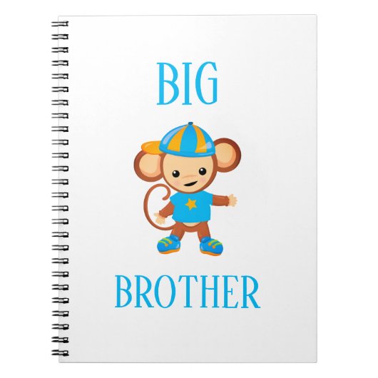 Big Brother Aangepaste Monkey-tekst Notitieboek (Voorkant)