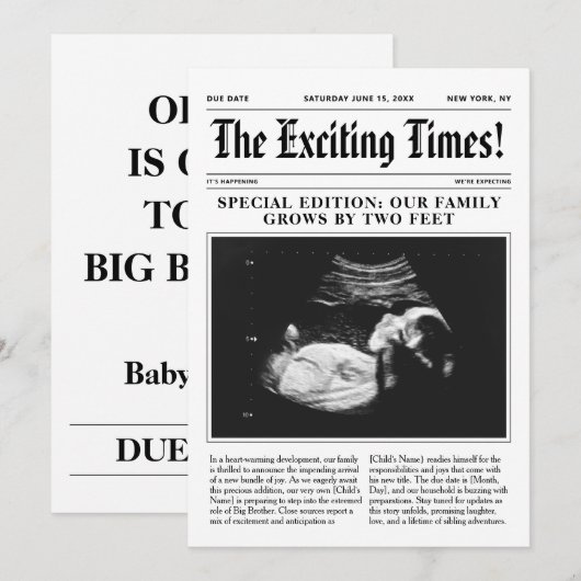 Big Brother aankondiging krant (Voorkant / Achterkant)