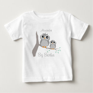 Big brother adjustable name with cute owls