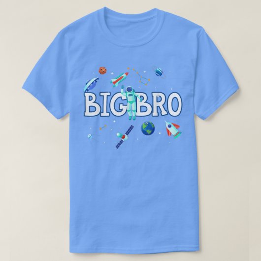 Big Brother Astronaut Space Family Matching Birthd T-shirt (Design voorkant)