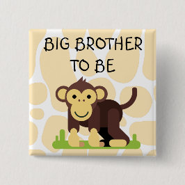 Big Brother Baby shower Button met aap