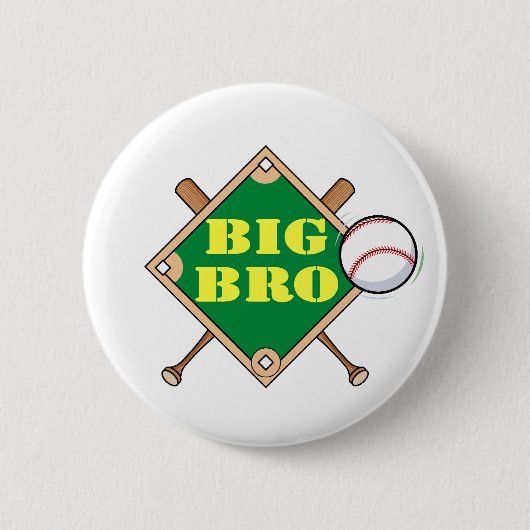 Big Brother Baseball Diamond Ronde Button 5,7 Cm (Voorkant)