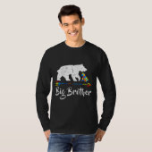 Big Brother Beer Autism Awareness Proud Autisme Ma T-shirt (Voorkant volledig)