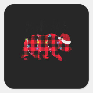 Big Brother Beer Buffalo Red Plays Christma Vierkante Sticker