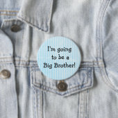 'Big Brother'-Button Blue Birth Announcement-pinco Ronde Button 7,6 Cm (In situ)