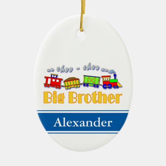 Big Brother Choo Choo Train Keramisch Ornament (Voorkant)