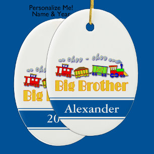 Big Brother Choo Choo Train Keramisch Ornament