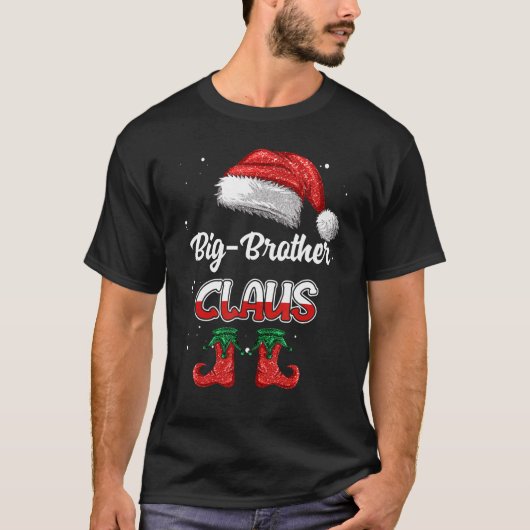 Big Brother Claus Kerstmis Pajama familie komt ove T-shirt (Voorkant)