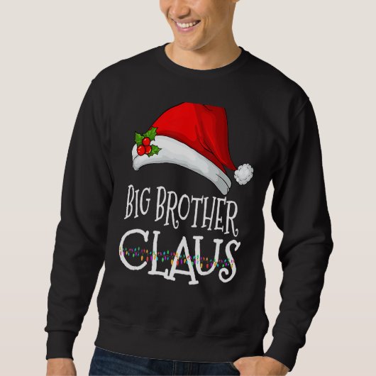 Big Brother Claus Kerstmis Pajama familie komt ove Trui (Voorkant)
