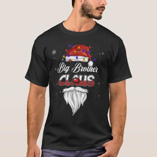Big Brother Claus Pet licht Kerstmis Pajama Fami T-shirt (Voorkant)