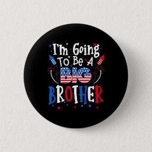 Big Brother Cute 4 juli Zwangerschap Announemen Ronde Button 5,7 Cm