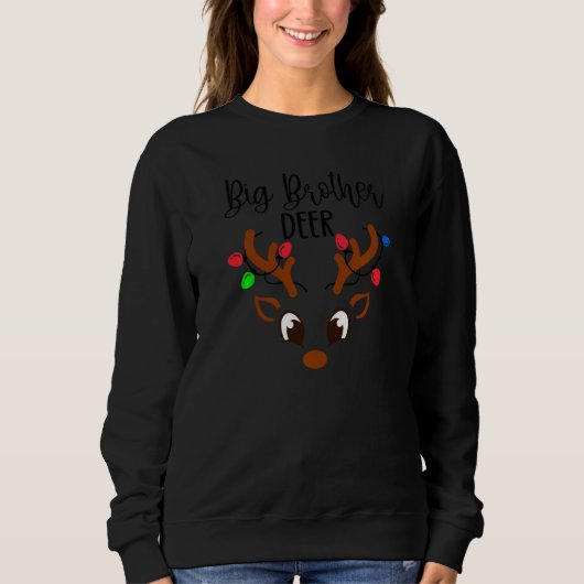 Big Brother Deer Matching Family Kerstset Trui (Voorkant)