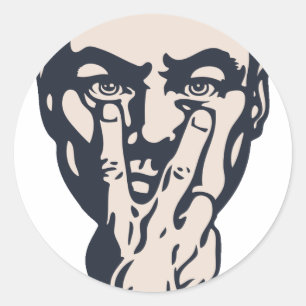 Big Brother die kijkt Ronde Sticker