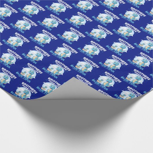 Big Brother Dinosaur Beautiful Life Pun Cadeaupapier (Hoek)