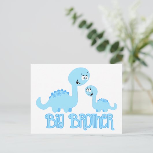 Big Brother Dinosaur Briefkaart (Staand voorkant)