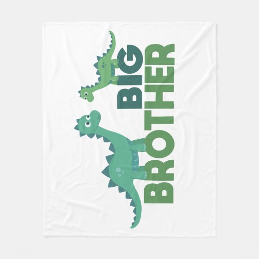 Big Brother Dinosaur cartoon Boys Nursery Fleece Deken (Voorkant)