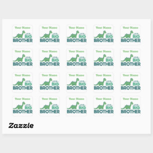 Big Brother dinosaur cartoon broers Vierkante Sticker
