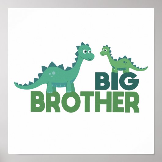 Big Brother dinosaur cartoon Poster (Voorkant)