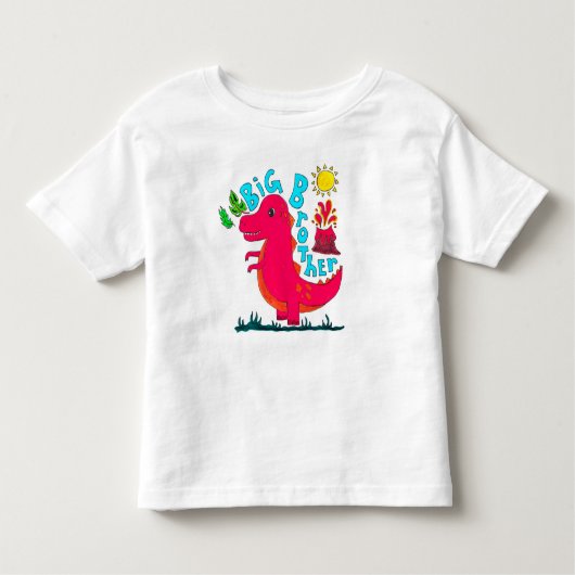 "Big Brother" Dinosaur Toddler T-shirt (Voorkant)