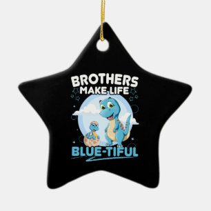 Big Brother Dinosaurus Mooi Leven Pun Keramisch Ornament