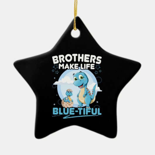 Big Brother Dinosaurus Mooi Leven Pun Keramisch Ornament (Voorkant)