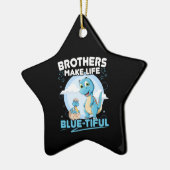 Big Brother Dinosaurus Mooi Leven Pun Keramisch Ornament (Links)