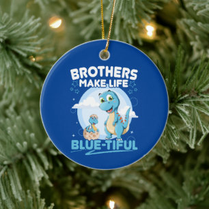 Big Brother Dinosaurus Mooi Leven Pun Keramisch Ornament