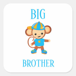 Big Brother Dpress Monkey - aangepaste tekst Vierkante Sticker