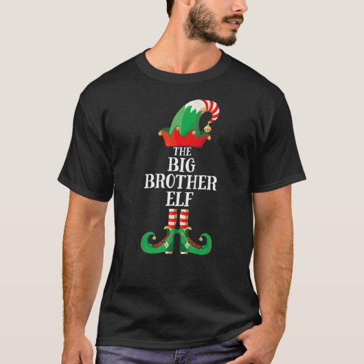 Big Brother Elf Matching Family, Kerstmis Pa T-shirt (Voorkant)