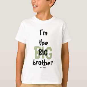 Big Brother Est. Datum Plezier Groen Zwart Tekst T-shirt