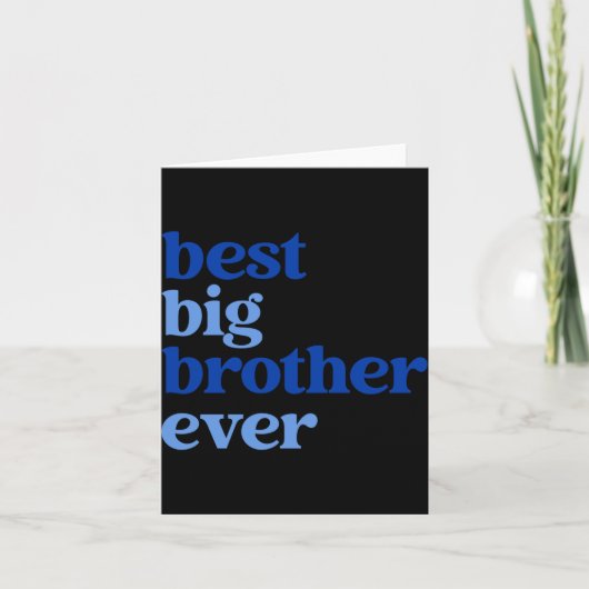 Big Brother Ever Gray With Blue Text Boys _1  Kaart (Voorkant)