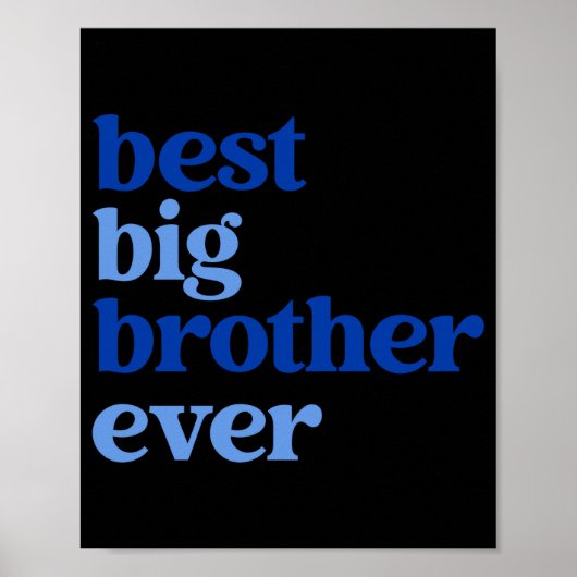 Big Brother Ever Gray With Blue Text Boys _1  Poster (Voorkant)