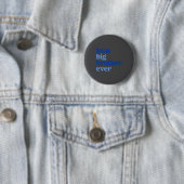 Big Brother Ever Gray With Blue Text Boys _1  Ronde Button 5,7 Cm (In situ)