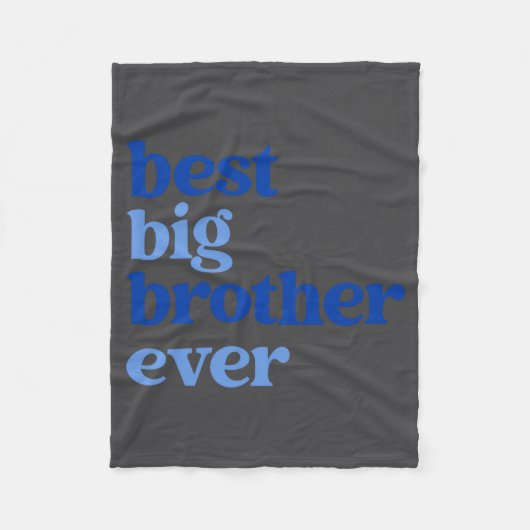 Big Brother Ever Gray With Blue Text Boys _2  Fleece Deken (Voorkant)