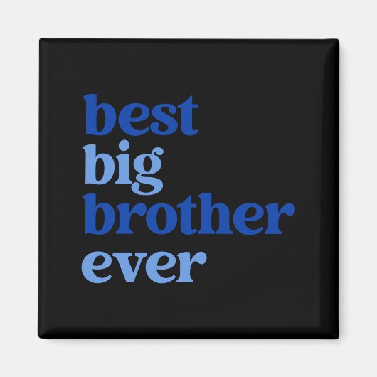 Big Brother Ever Gray With Blue Text Boys _2  Magneet (Voorkant)