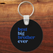 Big Brother Ever Gray With Blue Text Boys _2 Sleutelhanger (Voorkant)