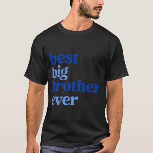 Big Brother Ever Gray With Blue Text Boys _2 T-shirt (Voorkant)