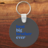 Big Brother Ever Gray With Blue Text Boys  Sleutelhanger (Voorkant)