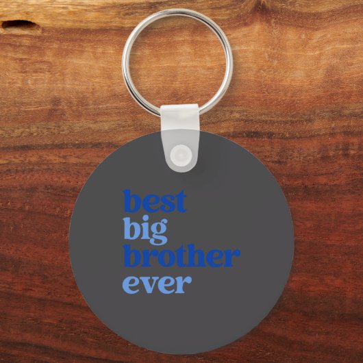 Big Brother Ever Gray With Blue Text Boys  Sleutelhanger (Voorkant)