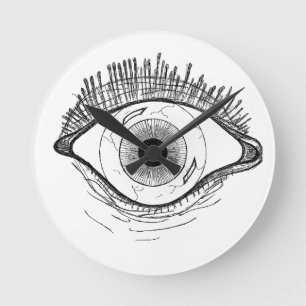 Big Brother Eye Clock Ronde Klok